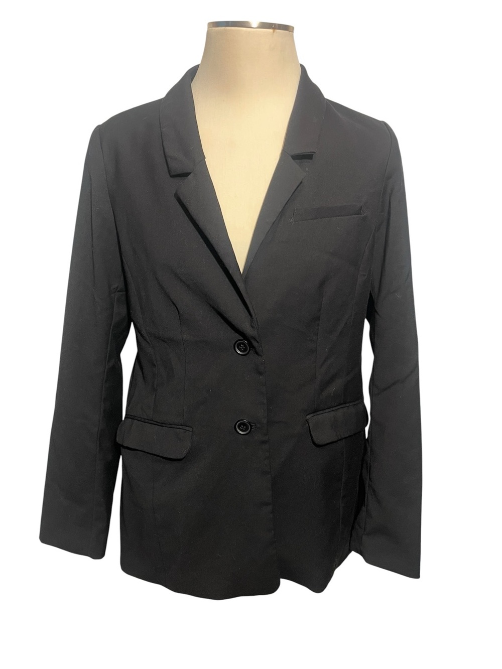 H&M Black Blazer with Light Dusty Pink Lining - Picture 3 of 4